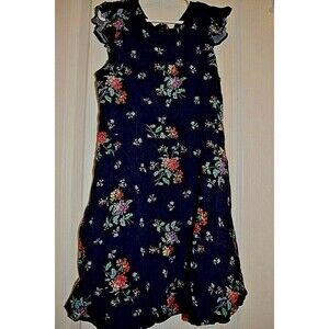 EUC GAP KIDS NAVY FLORAL DRESS SIZE M